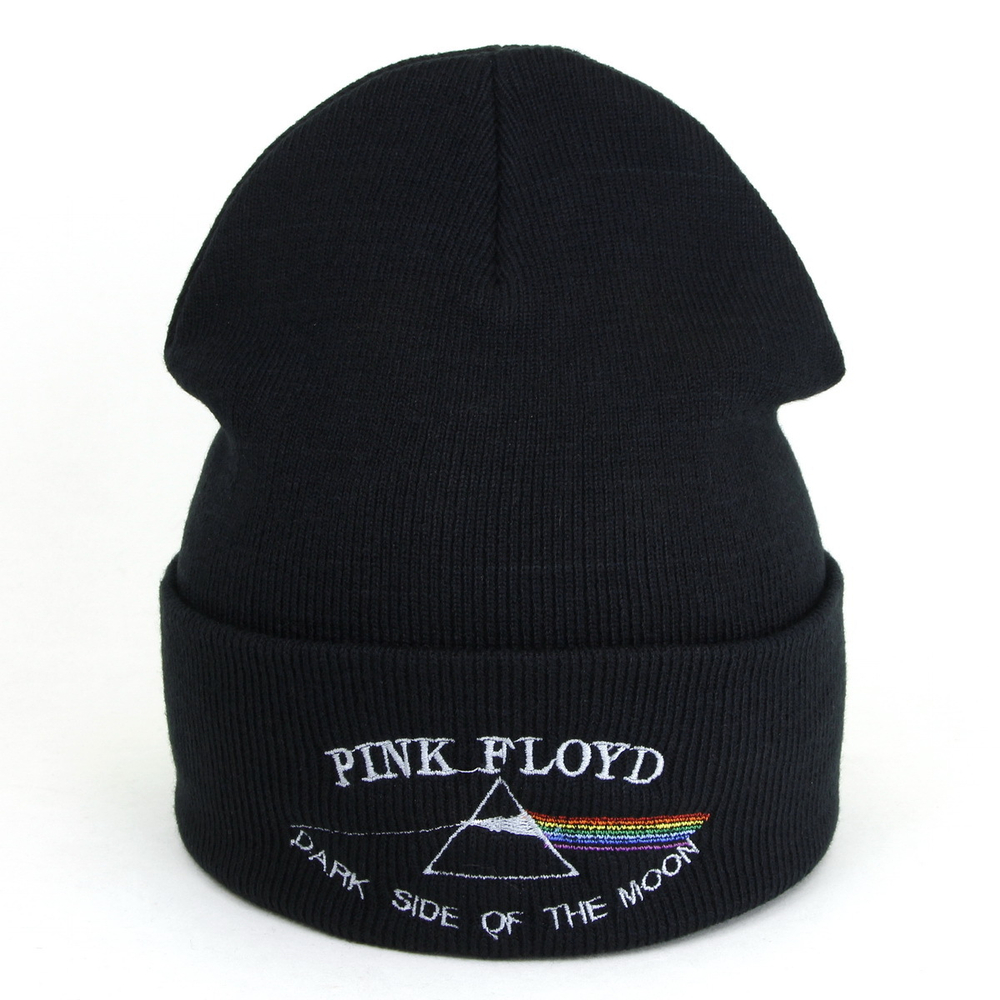 Зимняя шапка с вышивкой группы Pink Floyd