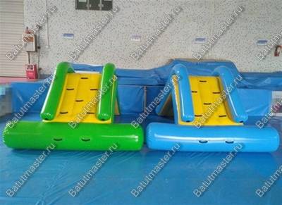 Надувная прямая водная горка «Малышка», синий, 3*1*2 м