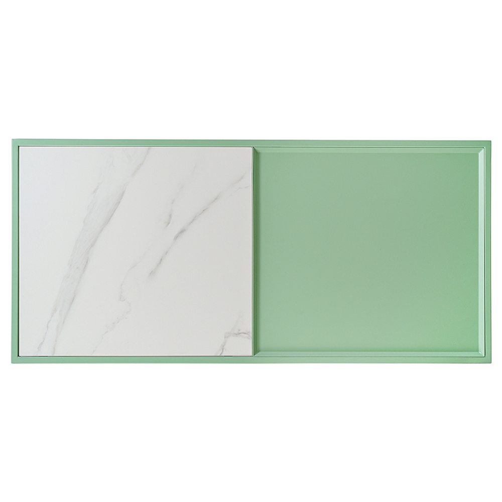 Столик журнальный mayen, 110х50 см, белый/зеленый