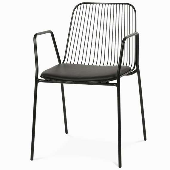 Стул Vivo Armchair черный с мягкой подушкой