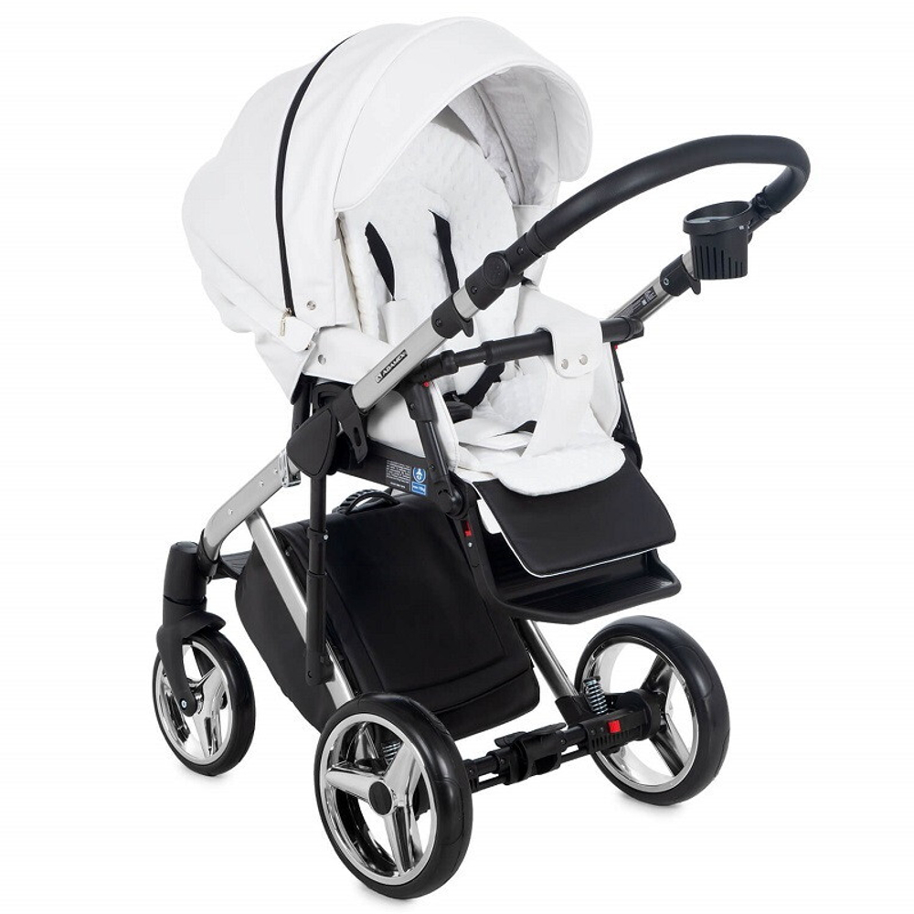 Детская коляска Adamex Chantal Star Collection 2 в 1 STAR105 белый+серебряный