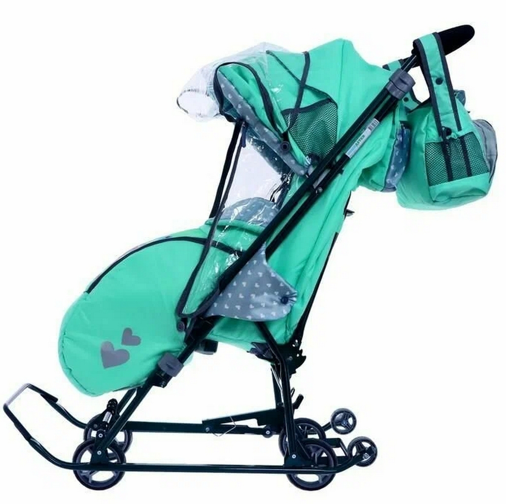 Санки коляска НДТ5-2/3 Наши детки мятный