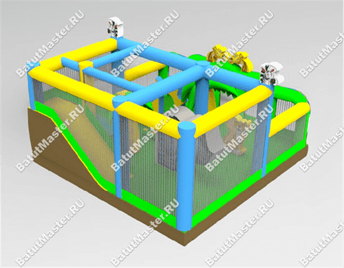 Коммерческий надувной батут "Законы джунглей макси"