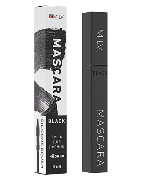 MILV Тушь для ресниц чёрная тон 1 (арт.18668), 8мл