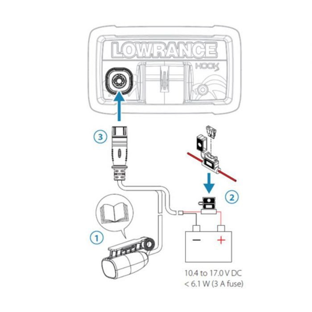 Эхолот Lowrance HOOK2-4x GPS с датчиком Bullet Skimmer
