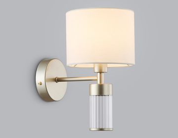 Настенный светильник с абажуром 1*Е14 LH71305 CGD/WH золото/белый High Light Classic Ambrella