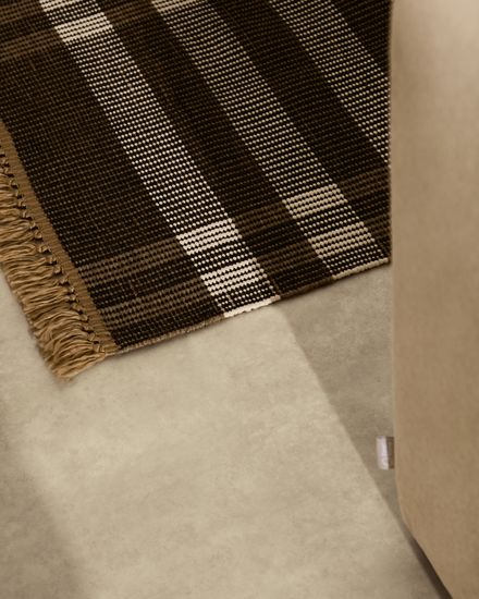 Ковер Barani из полипропилена коричневого и чёрного цвета 60 x 90 см