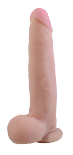 LOVETOY ANDROID V 22 см – фаллоимитатор с мошонкой на присоске, телесный, неоскин