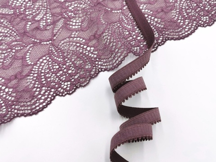 Отделочная резинка с фестонами, 10 мм, крокус, (Арт: OTR635/10-1071), м