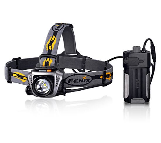 Налобный светодиодный фонарь Fenix HP30, серый, 900 люмен