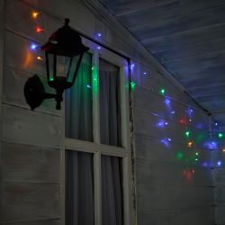 ULD-B6006-080-STK MULTI IP44 Бахрома светодиодная со статическим свечением. 6м. Соединяемая. 80 светодиодов. Разноцветный свет. Провод прозрачный. ТМ Uniel