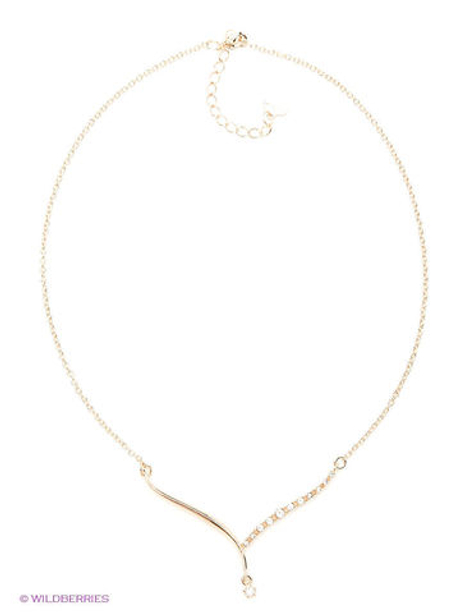 "Латеса" колье в золотом покрытии из коллекции "Constanta" от Jenavi с замком карабин