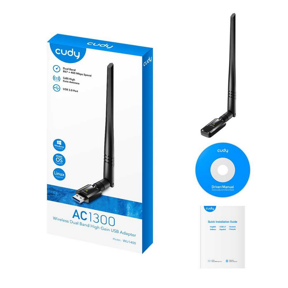 Wi-Fi адаптер Cudy WU1400 USB 3.0 5dBi