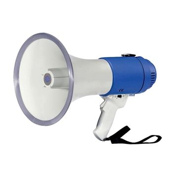 SHOW ER55S/W - Мегафон ручной 25 Вт, сирена+свисток, 12В, 8 батарей тип "С" вес 1,65 кг, пластик