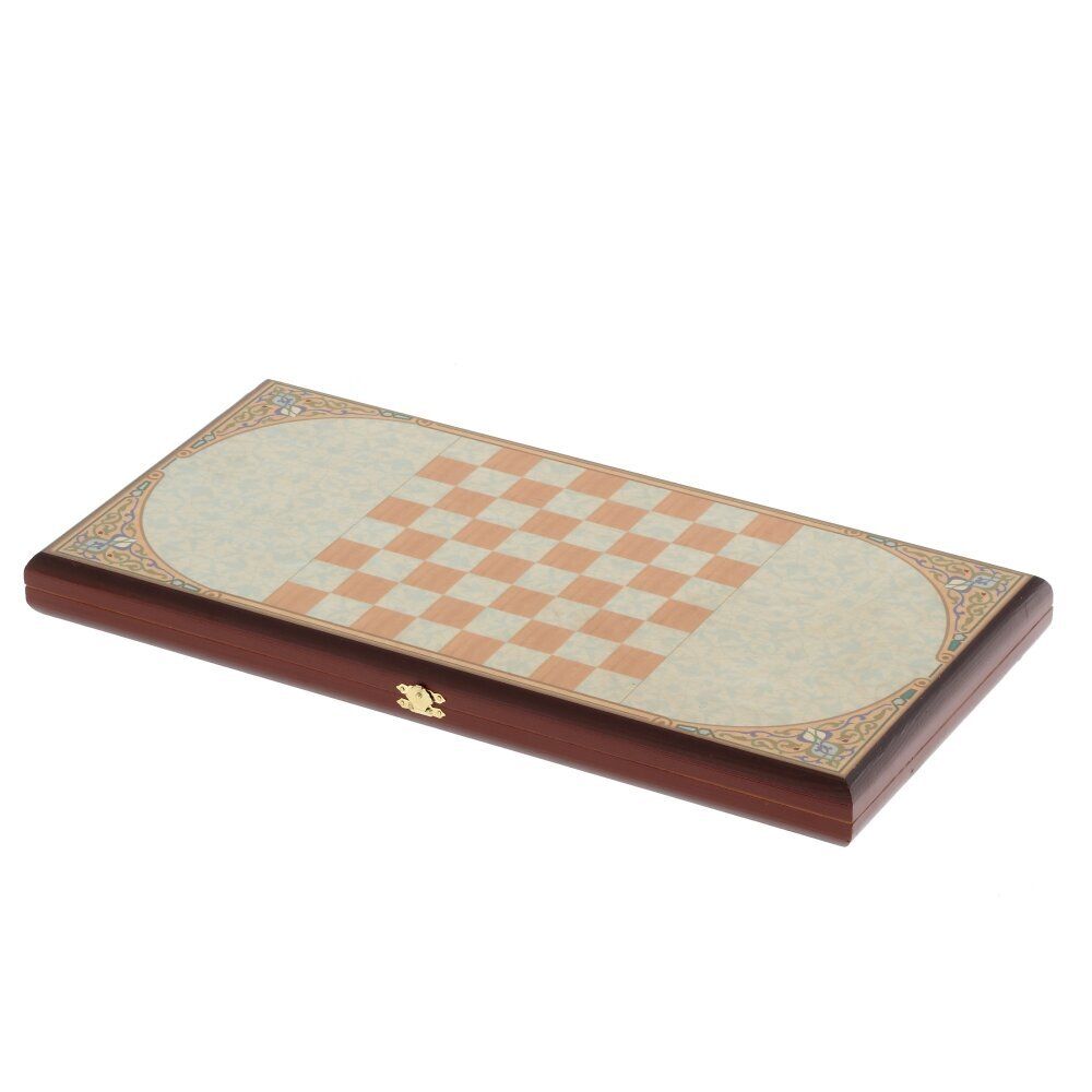 GAEM Игра настольная 2 в 1 ( шашки, нарды) "Белые лошади", L50 W25 H4 см