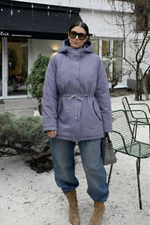 Парка женская демисезонная "Апрель" серый