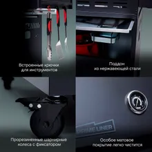 Газовый гриль Primeliner G-class 3B, 4 горелки (c ИК-горелкой), чёрный (комплектация Deluxe)