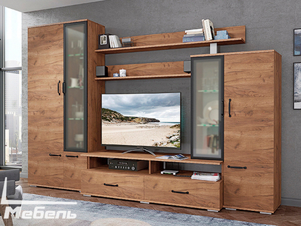 Смарт гостиная дуб табачный