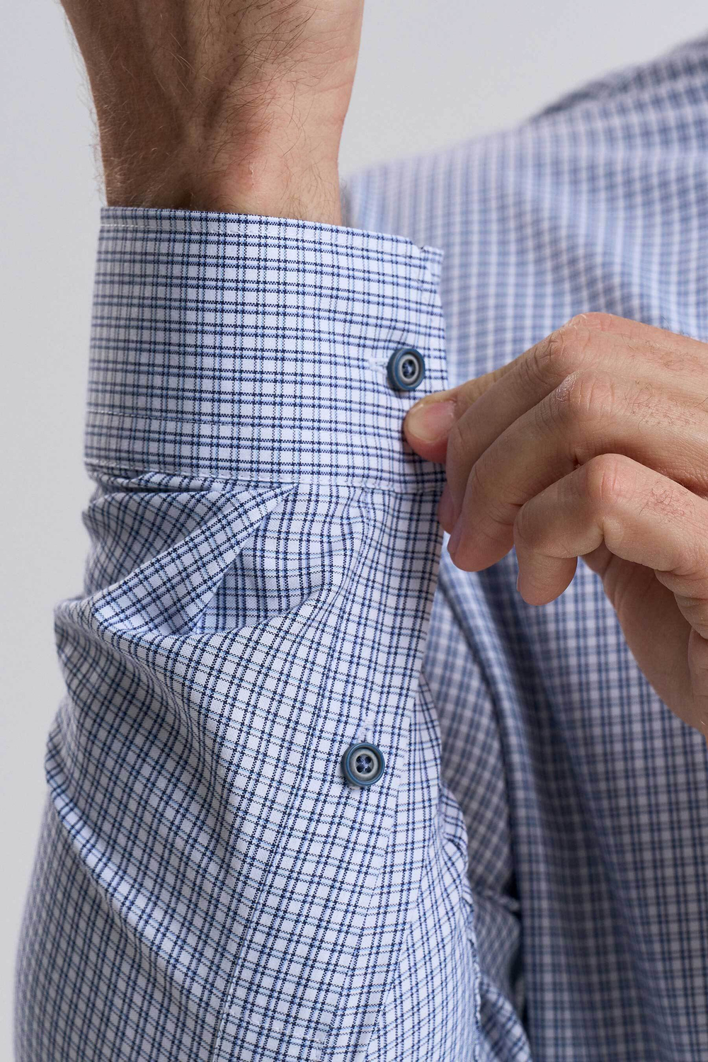 Сорочка мужская VESTER длинный рукав, клетка, хлопок/пэ 55314 37