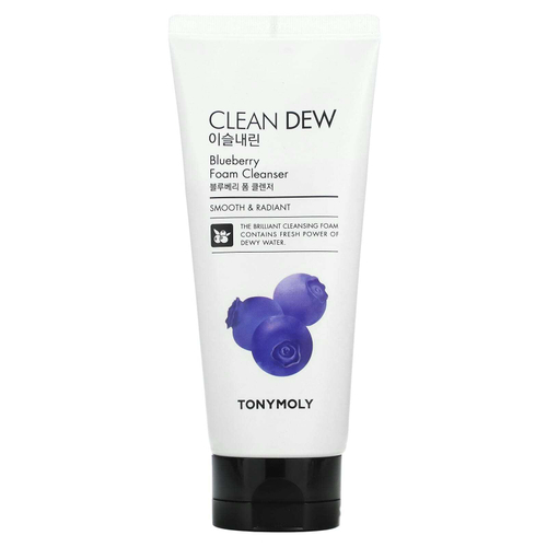 TonyMoly, Clean Dew, очищающая пенка с черникой, 180 мл