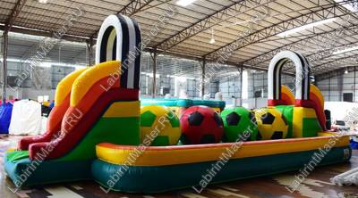 Коммерческий надувной батут "Футбольная площадка" 12*5*4 м