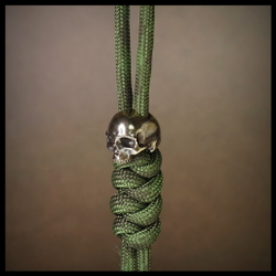 Темлячная бусина "Черепок" для ножей , латунь