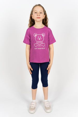 Костюм с бриджами для девочки 41104 (футболка+бриджи)