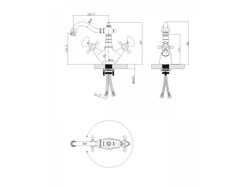 Смеситель для раковины Aksy Bagno Primavera-102-Bronze схема