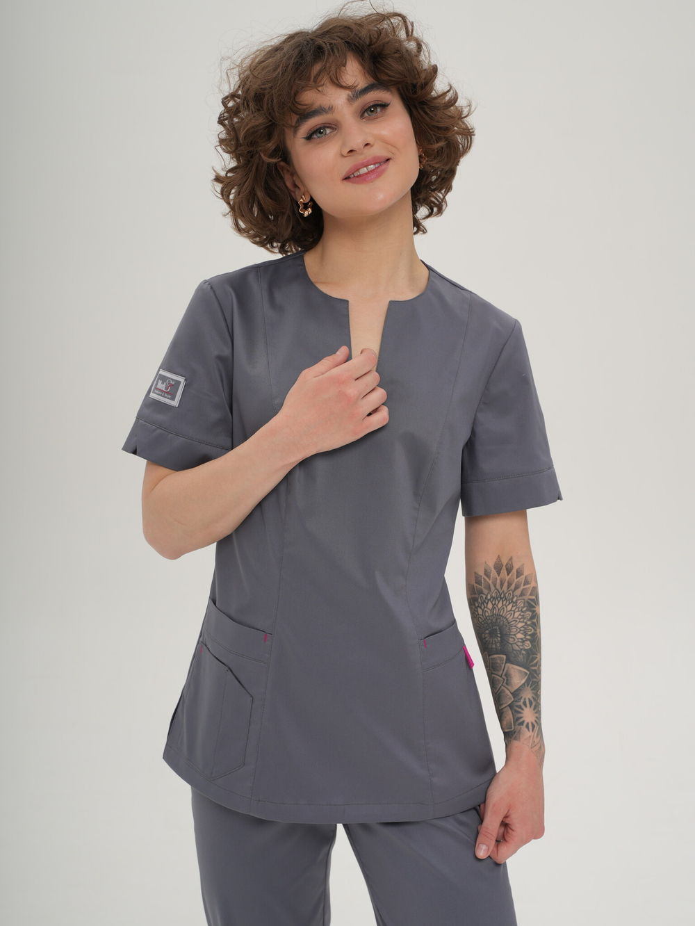 Костюм медицинский женский | Бл-331/2а +Б-128 клеон экстра