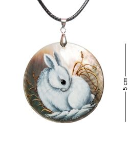 ШК-55/134-C Кулон из перламутра «Заяц»