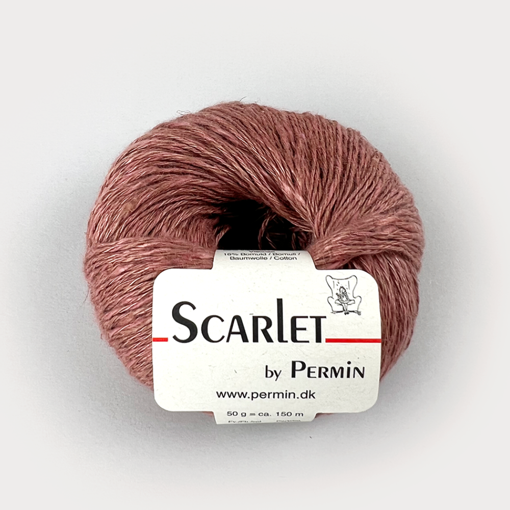 Пряжа для вязания Scarlet 888047, 58% лен, 16% хлопок, 26% вискоза (50г 150м Дания)