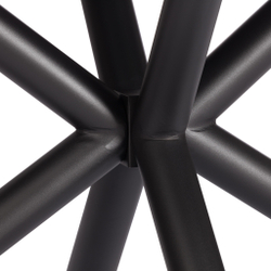 Стол обеденный Winston/Винстон столешница керамика (матовая) /опоры металл, темно-серый/черный, (120+30+30)x80x75(+1) см