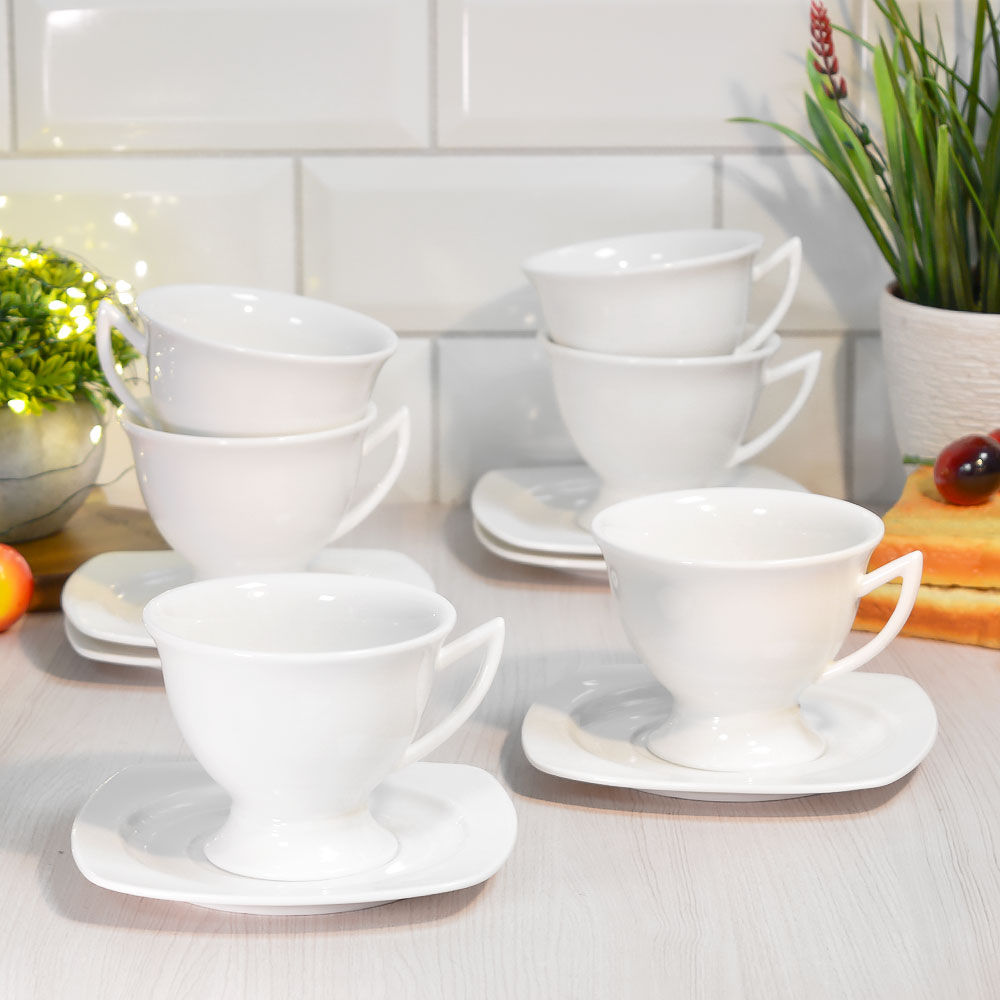 Чайный набор 12 предметов 200мл Без деколи