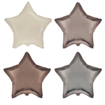 Фольгированный шар-звезда, сатин, в бежевых оттенках, 46 см