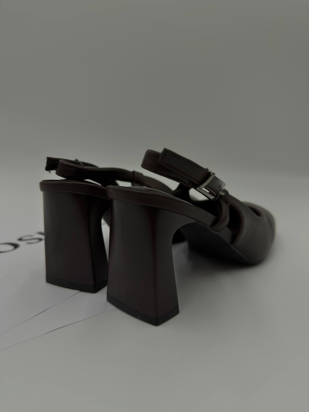 Туфли женские экокожа арт. 331-4 цвет "коричнево-бордовый"