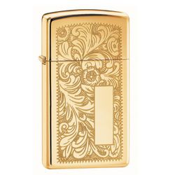 Зажигалка ZIPPO Slim® Venetian® с покрытием High Polish Brass (1652B)