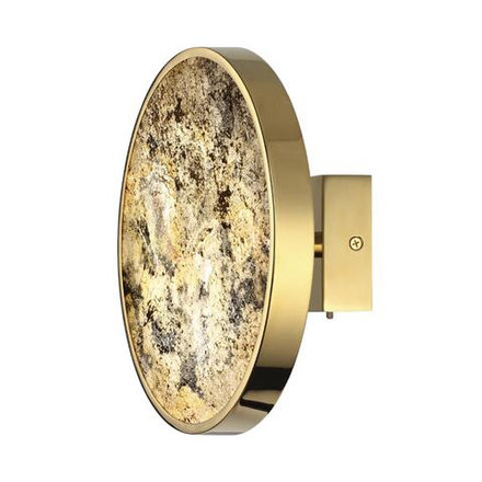 5079/15WL L-VISION ODL24 209 зол./серо-бежевый/металл/натур.камень/акрил Настенн.светильн. с переключ.цветов.темпер. LED 15W 3000К/4000K/6000K BERGI