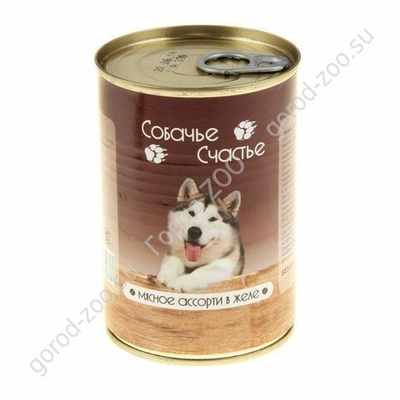 Собачье Счастье Мясное ассорти 410г