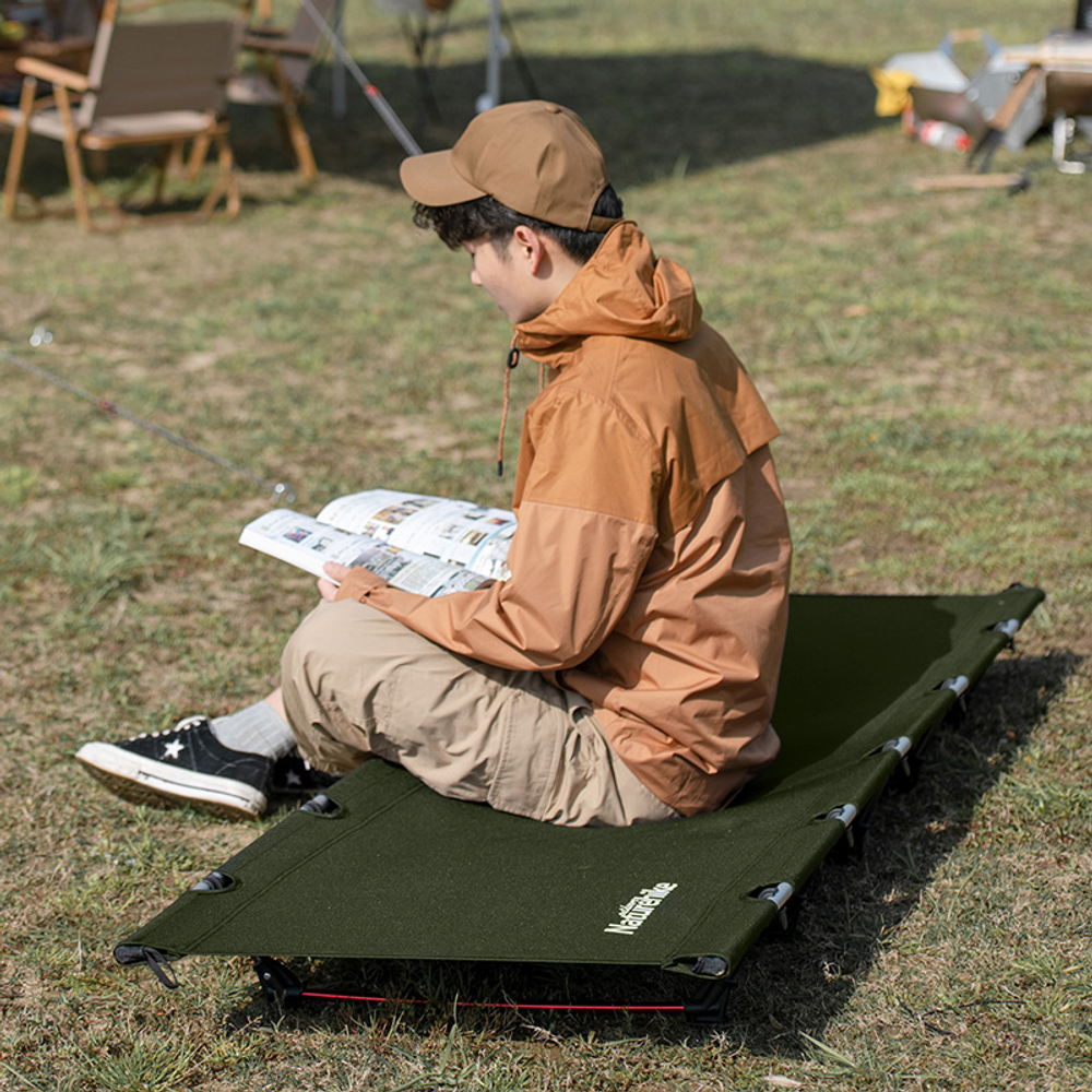 Раскладушка Naturehike XJC05, 190х65х15 см, до 150 кг, темно-зеленая, артикул NH20JJ001-AGR
