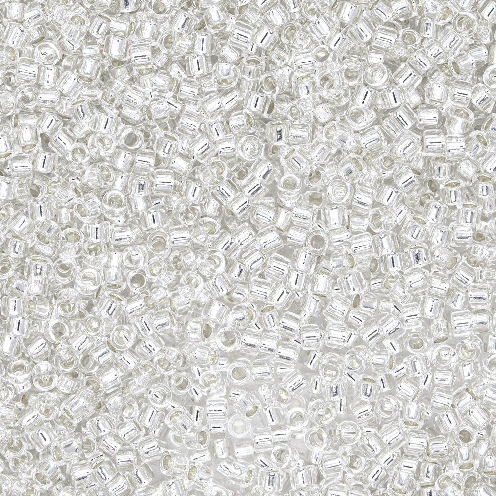 Японский бисер TOHO Treasure (№PF21), с внутренним серебрением, прозрачный