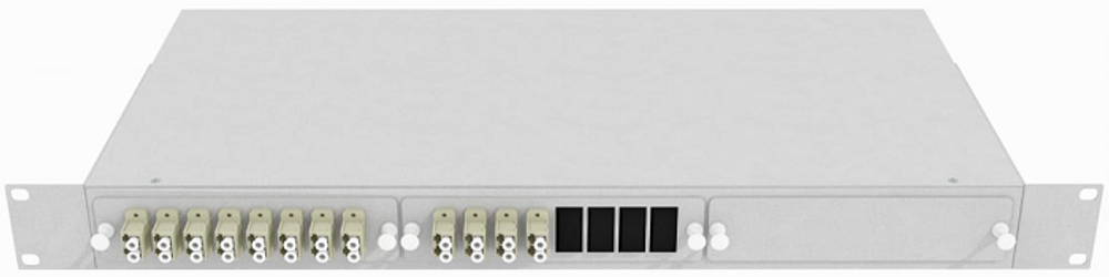 Кросс оптический стоечный  TopLAN КРС-Top-1U-24LC/U-OM2-GY