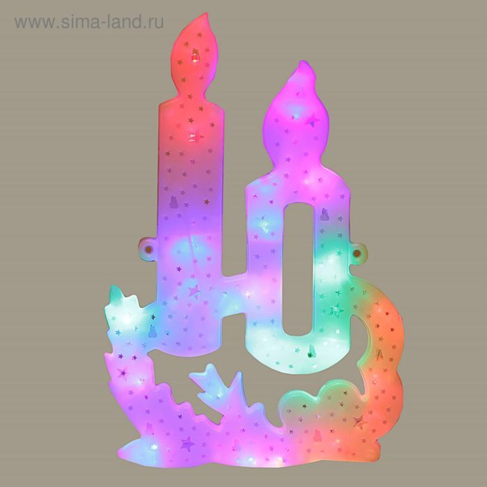 Фигура "Свечки" 30х20 см, пластик, 20 LED, 240V RG/RB СЛ