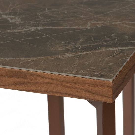 Обеденный стол Ambra 200х90 сталь и керамика