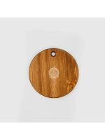 Деревянная менажница круглая с гравировкой из кедра