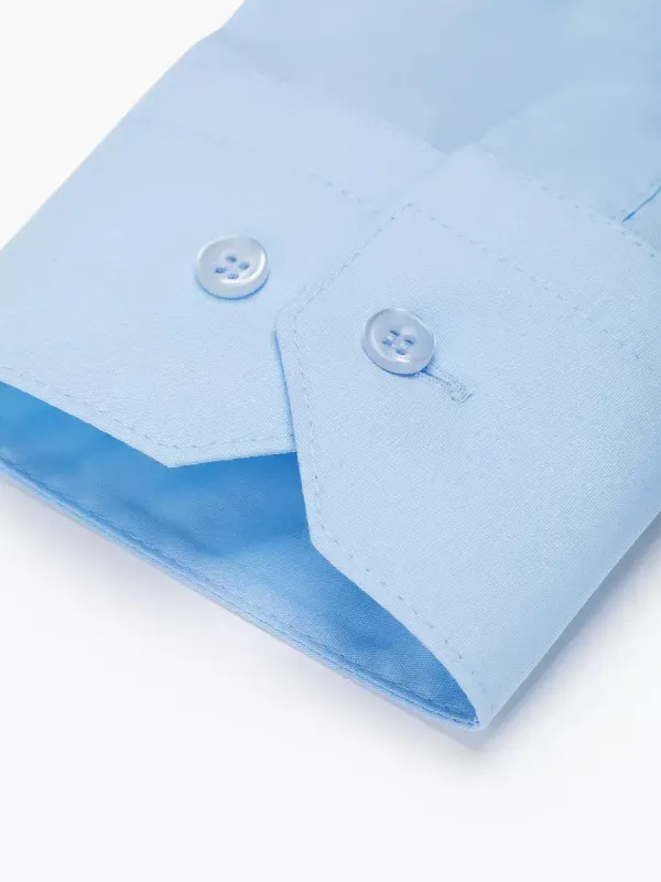 Рубашка на невысокий рост LOW SLIM FIT с длинным рукавом, голубая