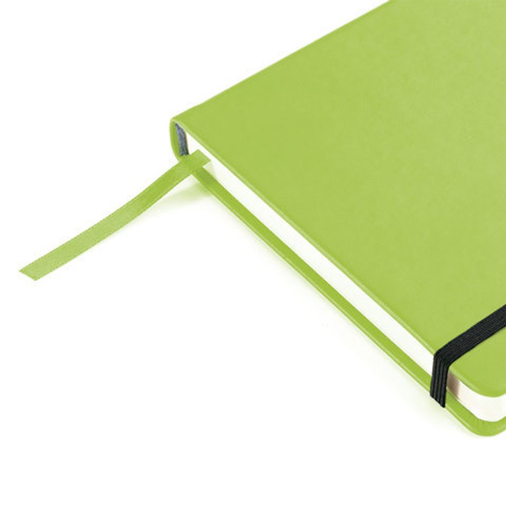 Блокнот А5 (144х212 мм), 100 л., твердая обложка, под кожу, на резинке, BRUNO VISCONTI, "VELVET", Салатовый, 3-525/09