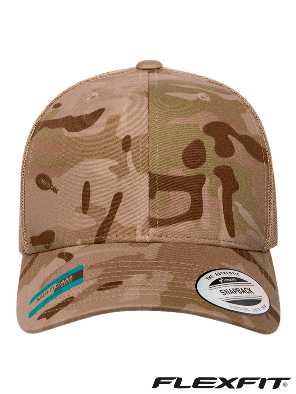 Бейсболка (кепка) сетчатая Flexfit Classic Snapback 6606MC. Мультикам