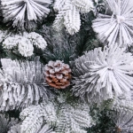 Ёлка «Снежная рапсодия» 150 см, ПВХ+Леска, шишки, белый иней (450 веток)