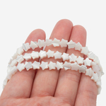 Перламутр морских ракушек, звездочки, 6,5мм, белый