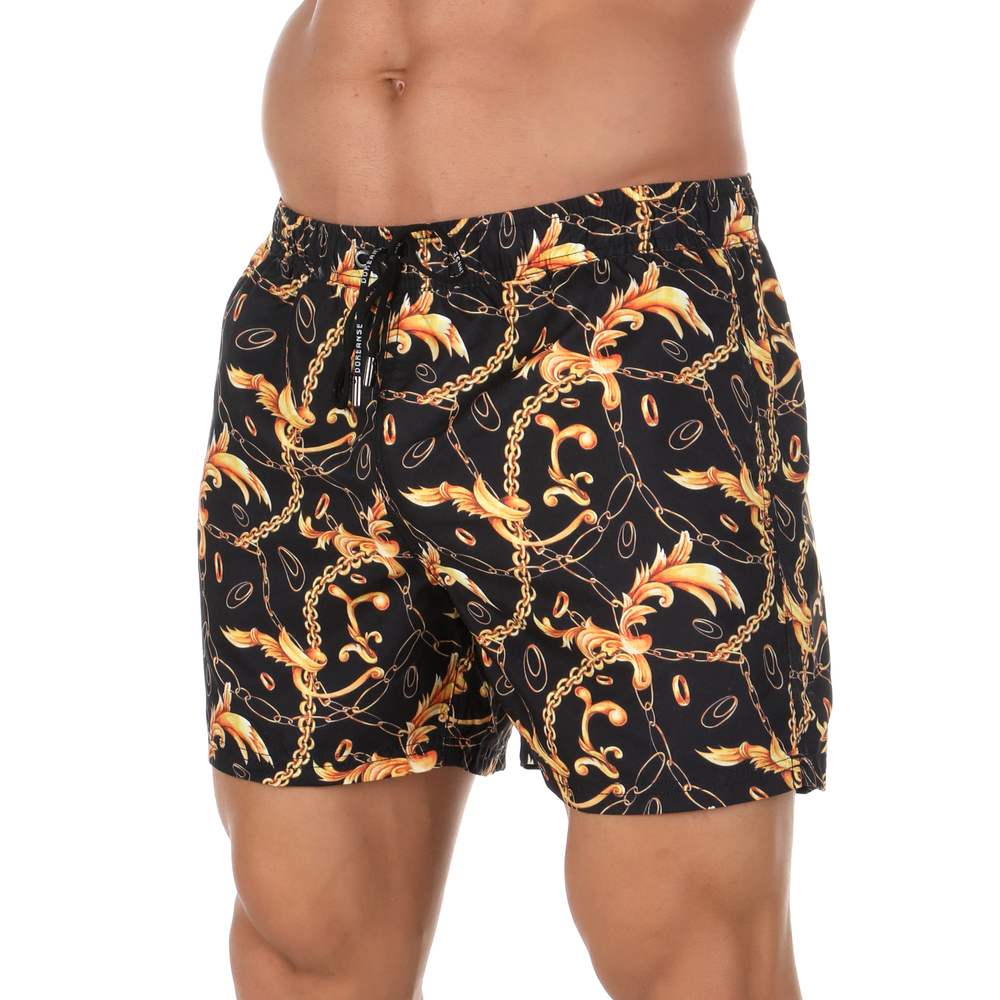 Мужские шорты для плавания черные с принтом DOREANSE 3813 Golden Age
